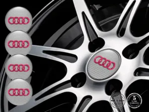 Audi Emblema Bombado Edición Insignias de Rueda Elegante